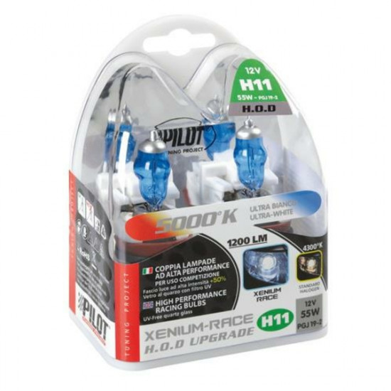Lampa H11 12V 55W PGJ19-2 5.000K 1200LM XENIUM-RACE+50- 2ΤΕΜ. BLISTER
