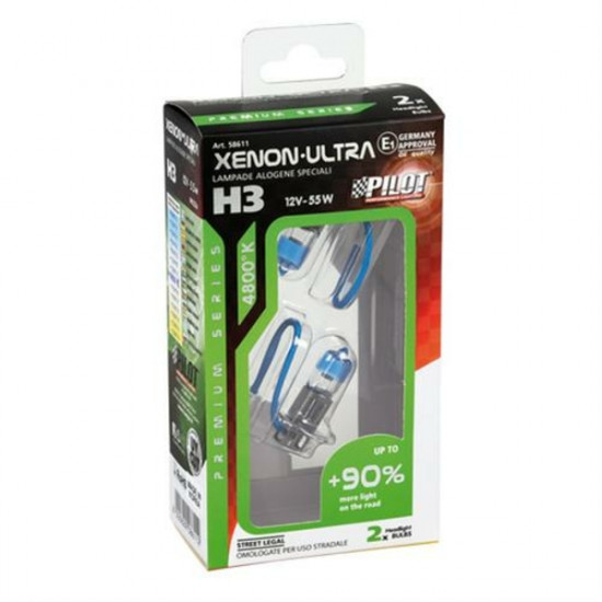 Lampa H3 12V 55W PK22s XENON ULTRA 4.800K +90-  2ΤΕΜ.