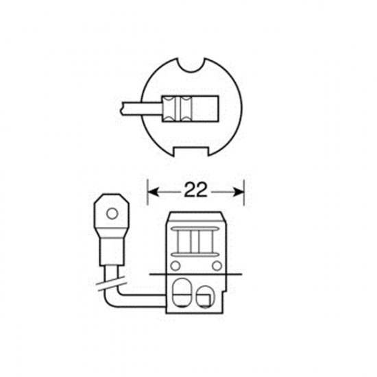Lampa H3 ΑΛΟΓΟΝΟΥ 12V/100W 42mm PK22s ΛΑΜΠΑ