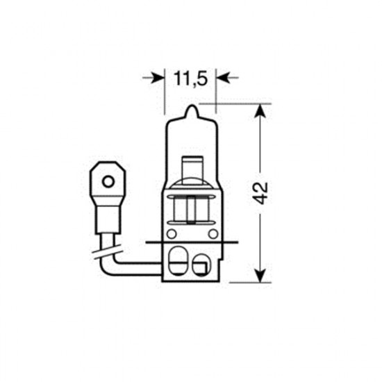 Lampa H3 ΑΛΟΓΟΝΟΥ 12V/100W 42mm PK22s ΛΑΜΠΑ
