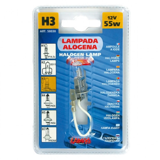 Lampa H3 ΑΛΟΓΟΝΟΥ 12V/55W 42mm PK22s