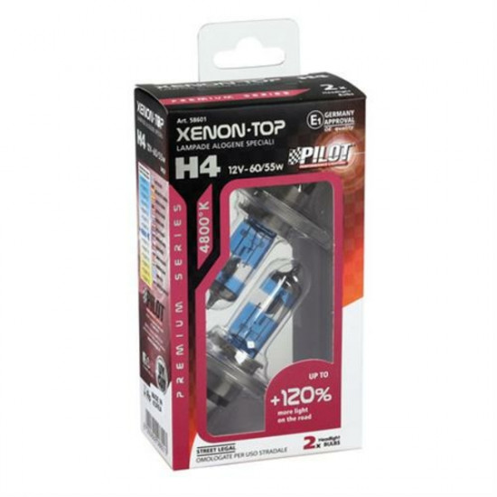 Lampa H4 12V 60/55W P43t XENON TOP 4.800K +120- φως  2τεμ.