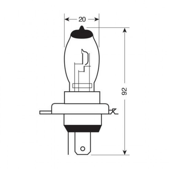 Lampa H4 60/55W Xenium Race 12V