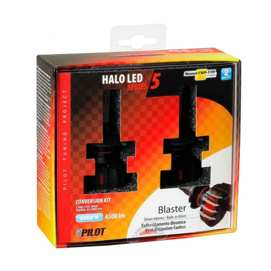 Lampa H4 9>32V 6.500K 4.500lm 40W P43t HALO LED SERIE 5 BLASTER 16LED SEOUL 2ΤΕΜ. LED KIT