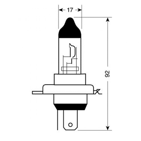 Lampa H4 ΑΛΟΓΟΝΟΥ 12V/60-55W P43t