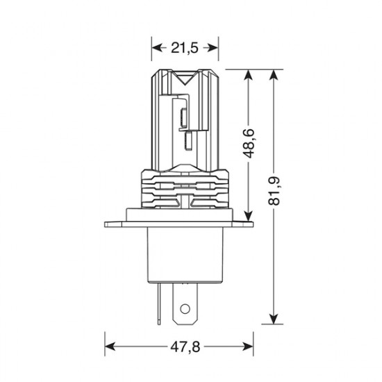 Lampa H4 HALO KILLER P43t 9>32V -20W  - 6500K - 3200lm HALO LED KIT SERIES 10 (12 LED ZES CHIPS) - 2 ΤΕΜ.