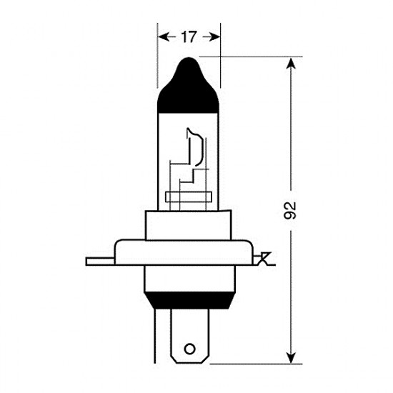 Lampa H4 XENON-BLUE 12V/100-90W 92mm 4.500Κ