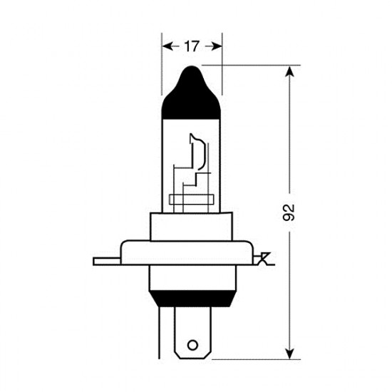 Lampa H4 XENON-BLUE 12V/60-55W 92mm 4.500Κ