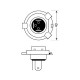 Lampa H4 XENON-BLUE 12V/60-55W 92mm 4.500Κ