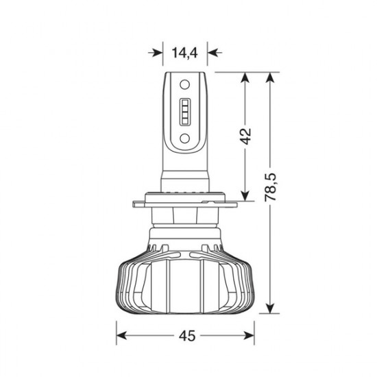 Lampa H7 9>32V 6.500K 4.500lm 40W PX26d HALO LED SERIE 5 BLASTER 8LED SEOUL 2ΤΕΜ. LED KIT