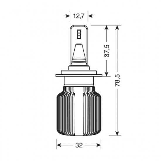 Lampa H7 9>32V PX26d 6LED 6.500K 4.000lm 20W SEOUL CSP-Y19chips HALO LED BLADE 2ΤΕΜ.