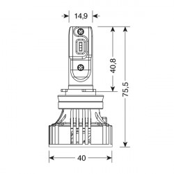 Lampa H8/H9/H11/H16 9>32V 6.500K 6.000lm 72W PGJ19-X HALO LED SERIE 7 COMPACT 8LED CREE 2ΤΕΜ. LED KIT