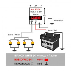 Lampa ΗΛΕΚΤΡΟΝΙΚΗ ΦΛΑΣΙΕΡΑ (FLASHER)  ΓΙΑ LED 6-12-24 V max 2A