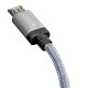 Lampa ΚΑΛΩΔΙΟ ΦΟΡΤΙΣΗΣ - ΣΥΓΧΡΟΝΙΣΜΟΥ MICRO USB SUPER RESISTANT 100cm SILVER LINE