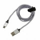 Lampa ΚΑΛΩΔΙΟ ΦΟΡΤΙΣΗΣ - ΣΥΓΧΡΟΝΙΣΜΟΥ MICRO USB SUPER RESISTANT 100cm SILVER LINE
