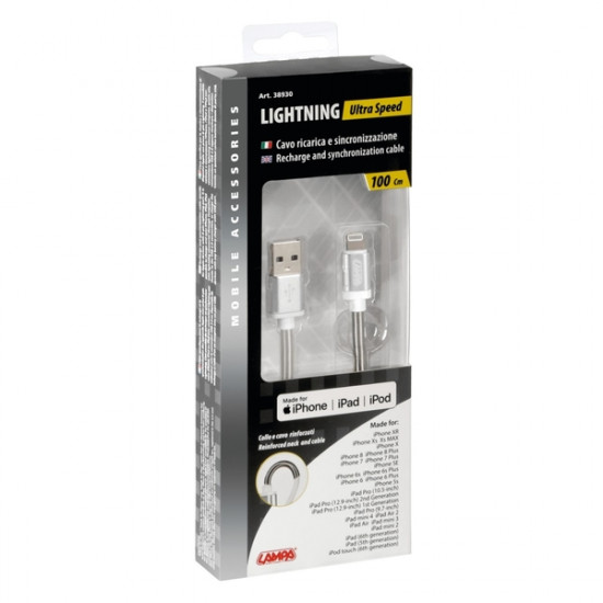 Lampa Καλώδιο Φορτισης / Συγχρονισμού USB για Apple 100cm 8pin