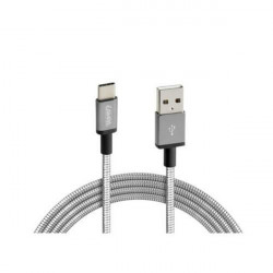 Lampa ΚΑΛΩΔΙΟ USB ΦΟΡΤΙΣΗΣ - ΣΥΓΧΡΟΝΙΣΜΟΥ IRON SILVER LINE - TYPE C (100 cm)