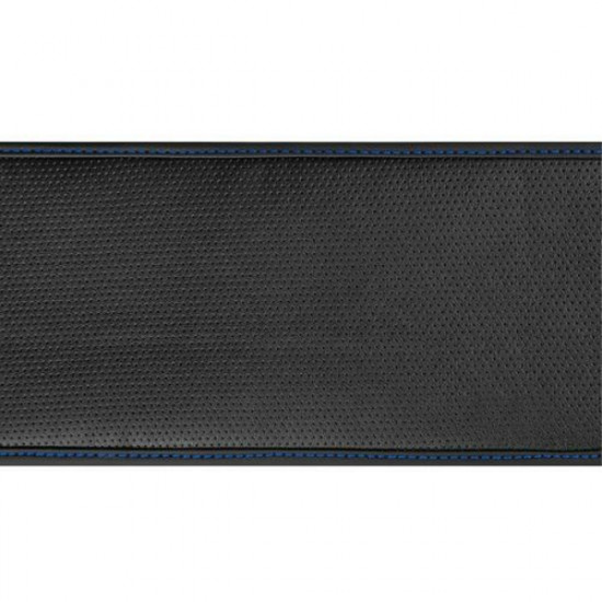 Lampa ΚΑΛΥΜΜΑ ΤΙΜΟΝΙΟΥ ΦΟΡΤΗΓΟΥ 46/48cm (L) SKIN-COVER ΜΑΥΡΟ ΜΕ ΜΠΛΕ ΡΑΦΗ ΕΛΑΣΤΙΚΟ 2mm ΠΑΧΟΣ