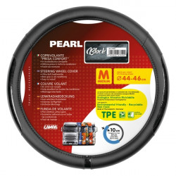 Lampa ΚΑΛΥΜΜΑ ΤΙΜΟΝΙΟΥ ΦΟΡΤΗΓΟΥ PEARL BLACK ΔΕΡΜΑΤΙΝΗ ΜΑΥΡΟ (M) 44-46cm ΟΙΚΟΛΟΓΙΚΟ - ΑΟΣΜΟ