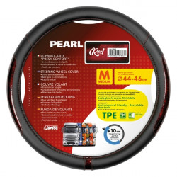 Lampa ΚΑΛΥΜΜΑ ΤΙΜΟΝΙΟΥ ΦΟΡΤΗΓΟΥ PEARL RED ΔΕΡΜΑΤΙΝΗ ΜΑΥΡΟ/ΚΟΚΚΙΝΟ (M) 44-46cm ΟΙΚΟΛΟΓΙΚΟ - ΑΟΣΜΟ