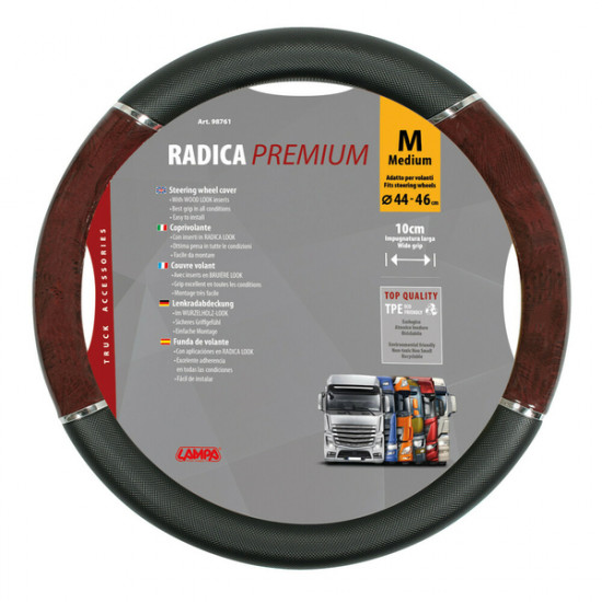 Lampa ΚΑΛΥΜΜΑ ΤΙΜΟΝΙΟΥ ΦΟΡΤΗΓΟΥ RADICA (M) 44-46cm (ΜΑΥΡΟ/ΞΥΛΟ/ΟΙΚΟΛΟΓΙΚΟ/ΑΟΣΜΟ)