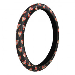 Lampa ΚΑΛΥΜΜΑ ΤΙΜΟΝΙΟΥ SKIN-COVER PIZZA (ΠΙΤΣΑ) 38/40cm (M) ΜΑΥΡΟ ΕΛΑΣΤΙΚΟ ΠΟΛΥΕΣΤΕΡΙΚΟ 2mm ΠΑΧΟΣ