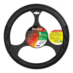 Lampa ΚΑΛΥΜΜΑ ΤΙΜΟΝΙΟΥ SUZUKA (S) 35/37cm ΔΕΡΜΑΤΙΝΗ ΜΑΥΡΟ ΑΟΣΜΟ ECO-FRIENDLY
