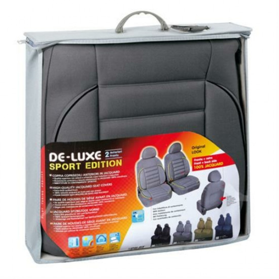 Lampa Καλύμματα Καθισμάτων DE-LUXE SPORT EDITION 2τεμ. Γκρι