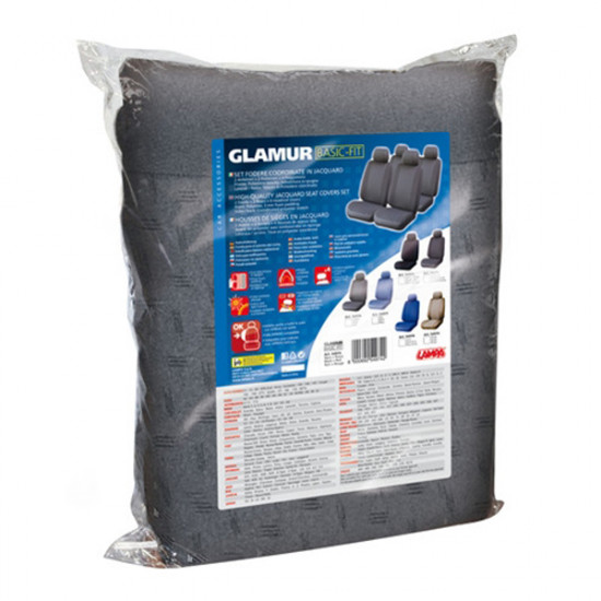 Lampa ΚΑΛΥΜΜΑΤΑ ΚΑΘΙΣΜΑΤΩΝ GLAMUR BASIC-FIT ΑΝΘΡΑΚΙ ΣΕΤ