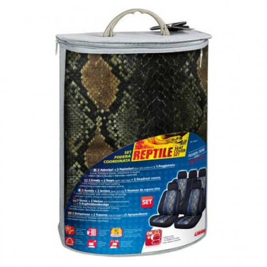 Lampa ΚΑΛΥΜΜΑΤΑ ΚΑΘΙΣΜΑΤΩΝ REPTILE FASHION-TREND SERIES ΣΕΤ ΜΑΥΡΟ