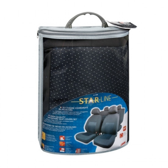 Lampa Καλύμματα Καθισμάτων Starline υψηλής ποιότητας ζακάρ Ανθρακί set
