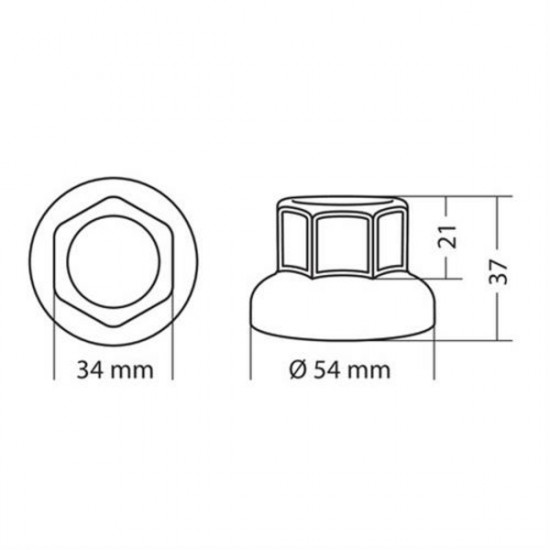 Lampa ΚΑΠΑΚΙΑ ΜΠΟΥΛΟΝΙΩΝ ΦΟΡΤΗΓΟΥ ΧΑΛΥΒΔΙΝΑ INOX 32mm 40ΤΕΜ.