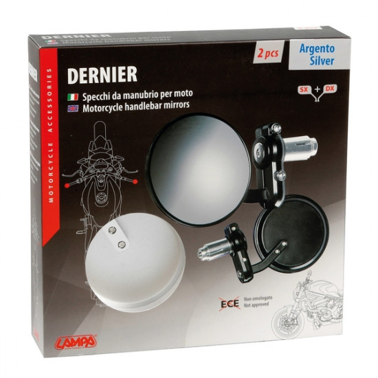 Lampa ΚΑΘΡΕΠΤΕΣ ΣΕ ΘΕΣΗ ΑΝΤΙΒΑΡΟΥ ΜΟΤΟ DERNIER 80mm 13>18mm  ΧΡΩΜΙΟ -2 ΤΕΜ.