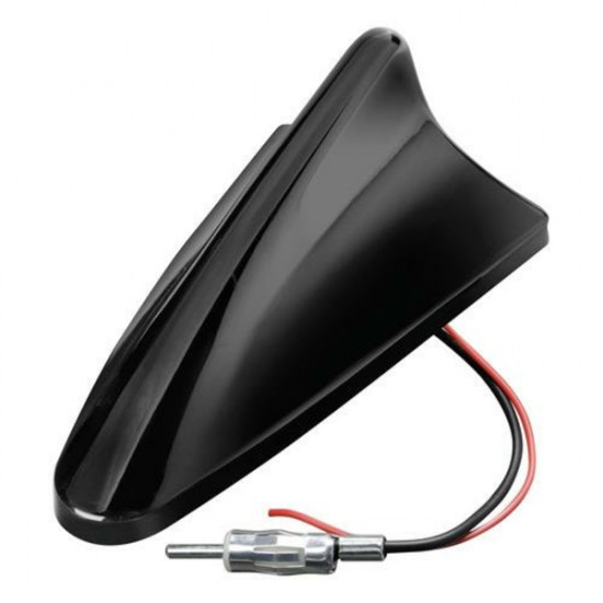 Lampa ΚΕΡΑΙΑ ΚΑΡΧΑΡΙΑΣ AERO-FIN 6 12V ΜΑΥΡΗ AM/FM ΜΕ ΕΝΙΣΧΥΤΗ ΣΗΜΑΤΟΣ 78x148x59mm