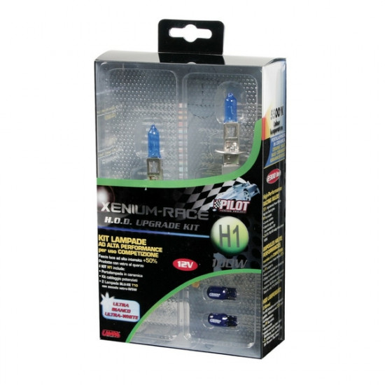 Lampa KIT ΑΝΑΒΑΘΜΙΣΗΣ H1 XENIUM RACE BONUS-PACK 12V/100W P14,5s - 5500K - 2300lm ΜΕ ΚΕΡΑΜΙΚΕΣ ΒΑΣΕΙΣ ΚΑΙ 2 ΚΑΡΦΩΤΑ ΛΑΜΠΑΚΙΑ W5W - 2 ΤΕΜ. Lampa KIT ΑΝΑΒΑΘΜΙΣΗΣ H1 XENIUM RACE BONUS-PACK 12V/100W P14,5s - 5500K - 2300lm ΜΕ ΚΕΡΑΜΙΚΕΣ ΒΑΣΕΙΣ ΚΑΙ 2 ΚΑΡΦΩΤΑ ΛΑΜΠΑΚΙΑ W5W - 2 ΤΕΜ.