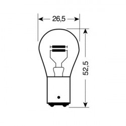 Lampa ΛΑΜΠΑ ΔΙΠΟΛΙΚΗ 12V/21/5W (PY21/5W)