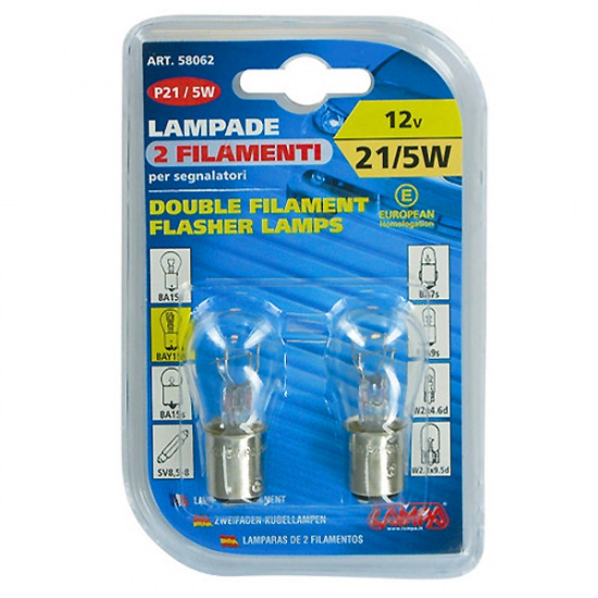Lampa ΛΑΜΠΑ ΔΙΠΟΛΙΚΗ 12V/21/5W (PY21/5W)