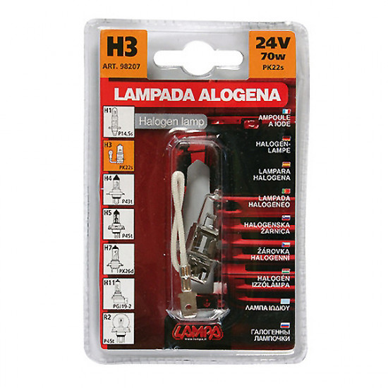 Lampa ΛΑΜΠΑ H3 24V/70W (PK22s)