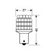 Lampa ΛΑΜΠΑ ΜΟΝΟΠΟΛΙΚΗ 36 LED ΚΟΚΚΙΝΟ ΧΡΩΜΑ