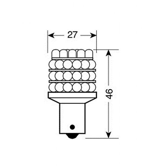 Lampa ΛΑΜΠΑ ΜΟΝΟΠΟΛΙΚΗ 36 LED ΠΟΡΤΟΚΑΛΙ 12V