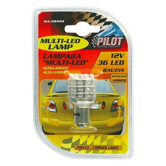 Lampa ΛΑΜΠΑ ΜΟΝΟΠΟΛΙΚΗ 36LED ΠΟΡΤΟΚΑΛΙ 12V PY21W