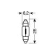 Lampa ΛΑΜΠΑ ΣΩΛΗΝΩΤΗ 10W/12V SV7-8 8X28mm