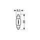 Lampa ΛΑΜΠΑ ΣΩΛΗΝΩΤΗ 5W/12V SV7-8 8X28mm