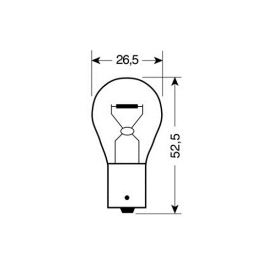 Lampa ΛΑΜΠΑΚΙ 12V/P21W ΧΡΩΜΙΟΥ/ΚΟΚΚΙΝΟ ΦΩΣ