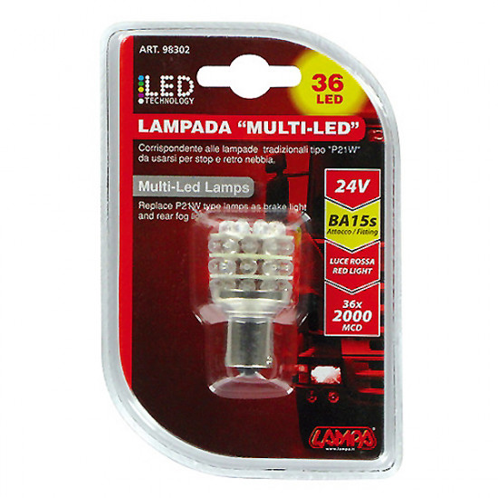 Lampa ΛΑΜΠΑΚΙ 24V 36LED BA15s