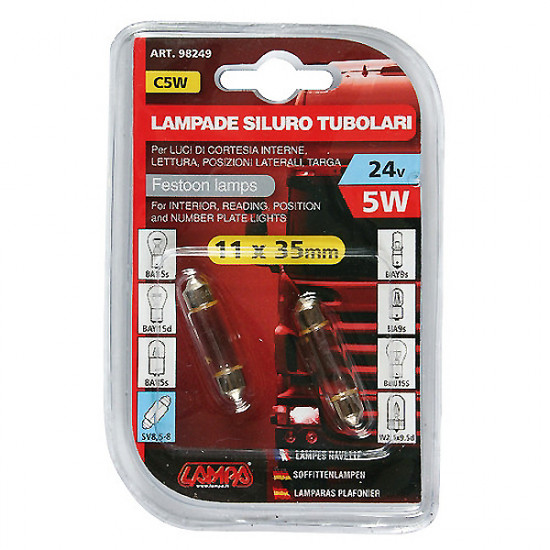 Lampa ΛΑΜΠΑΚΙ 24V C5W - 5W (SV8,5-8)