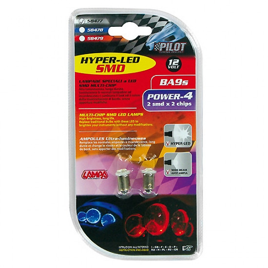 Lampa ΛΑΜΠΑΚΙ BA9s POWER4 ΛΕΥΚΟ ΦΩΣ HYPER-LED