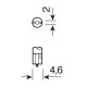 Lampa ΛΑΜΠΑΚΙ LED T3 24V W2x4.6d (Λευκό)