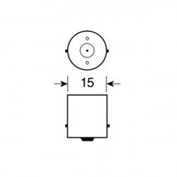 Lampa ΛΑΜΠΑΚΙ P21W 12V BA15s HYPER-LED 81