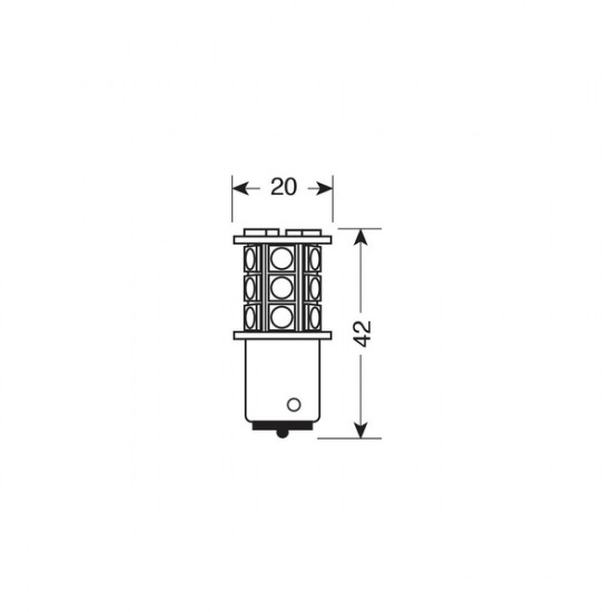 Lampa ΛΑΜΠΑΚΙ P21W 12V BA15s HYPER-LED48